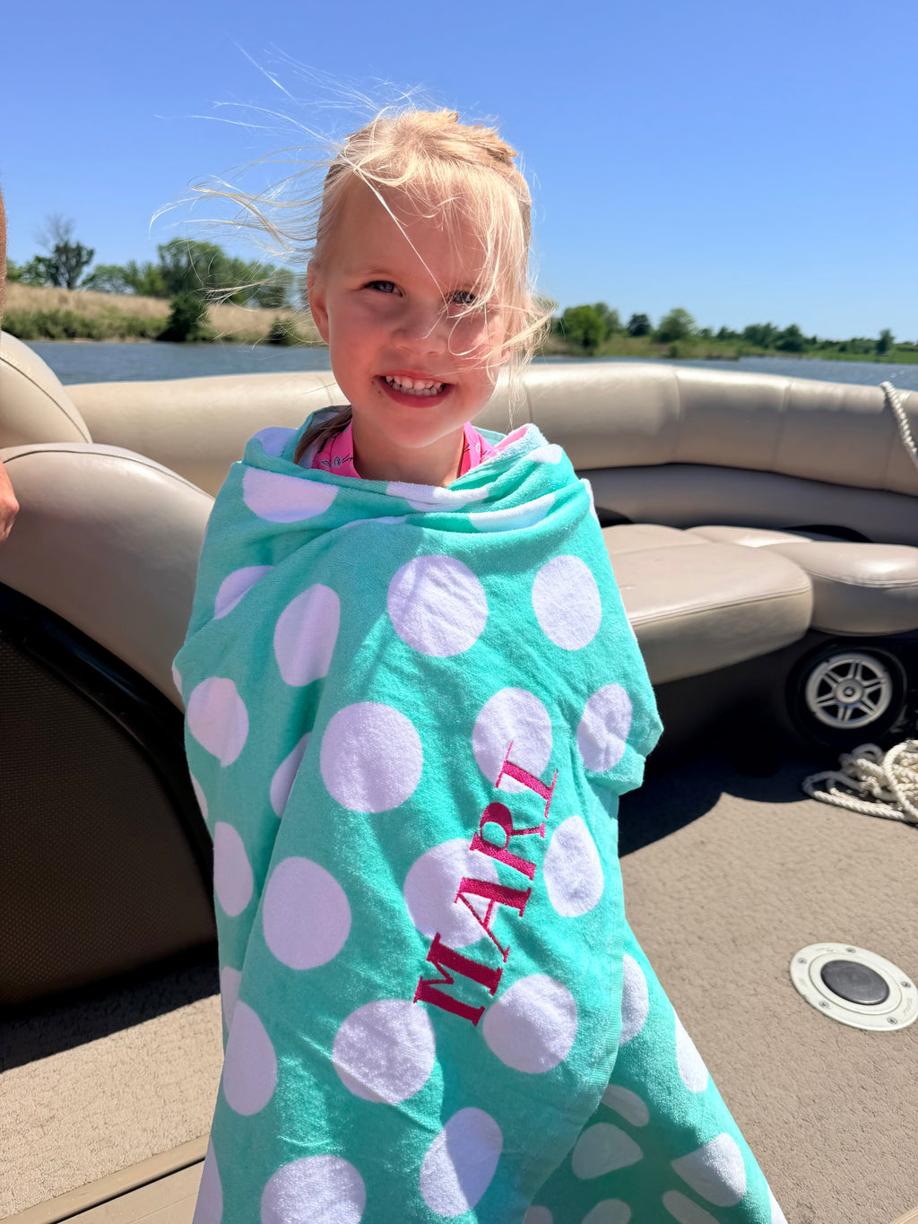 Mint Green Custom Beach Towel