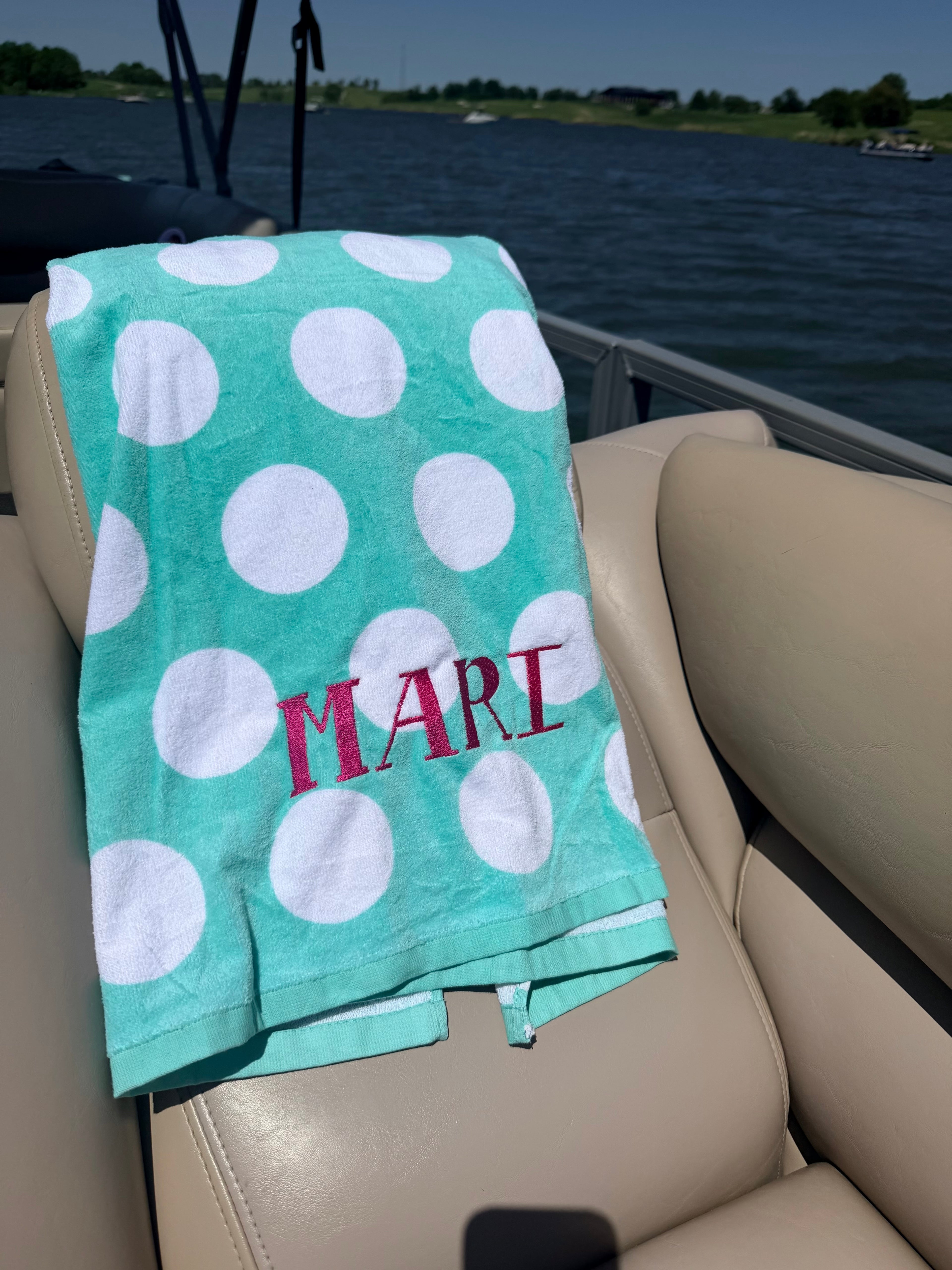 Mint Green Custom Beach Towel