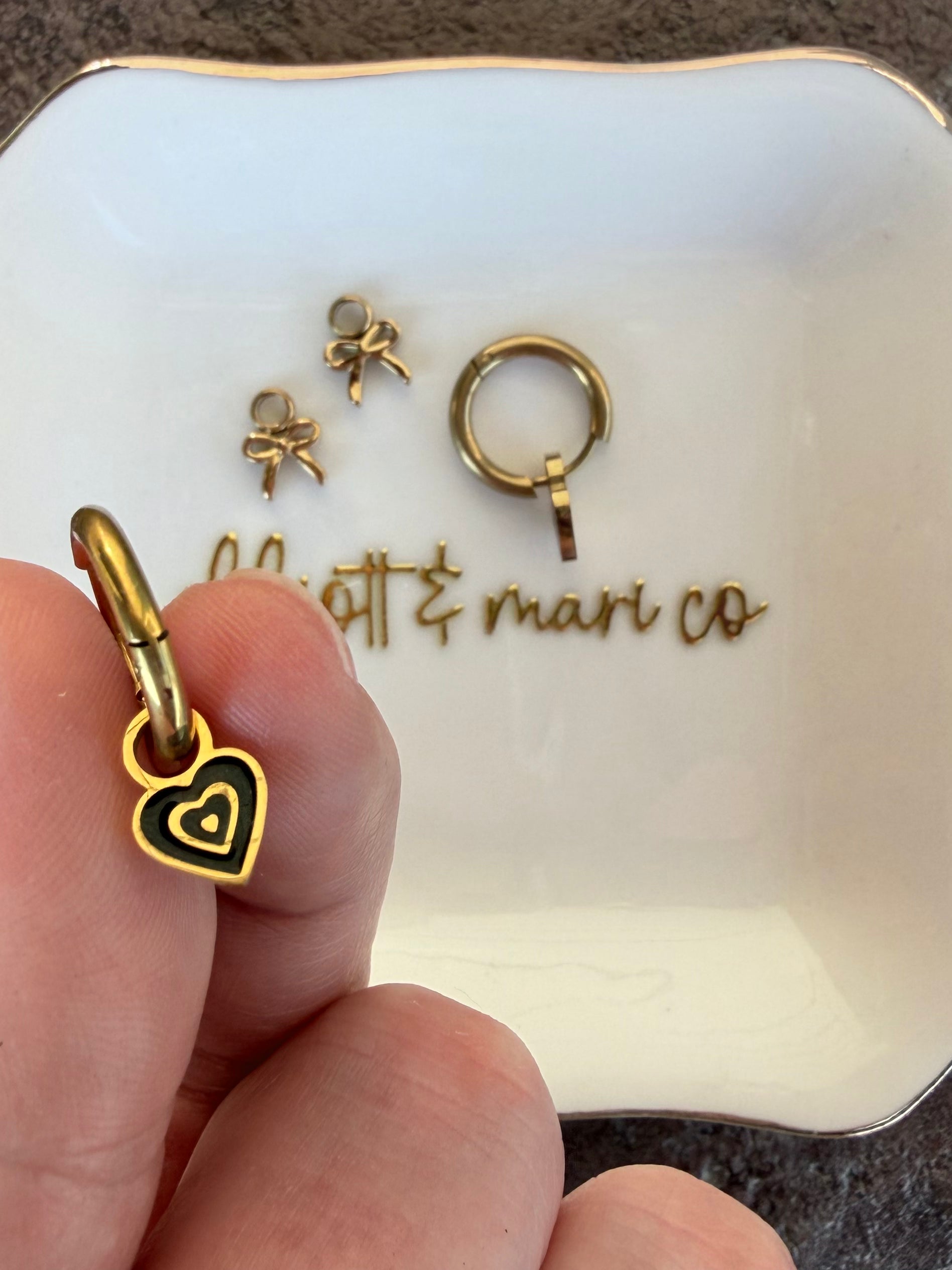Layered Heart Charms