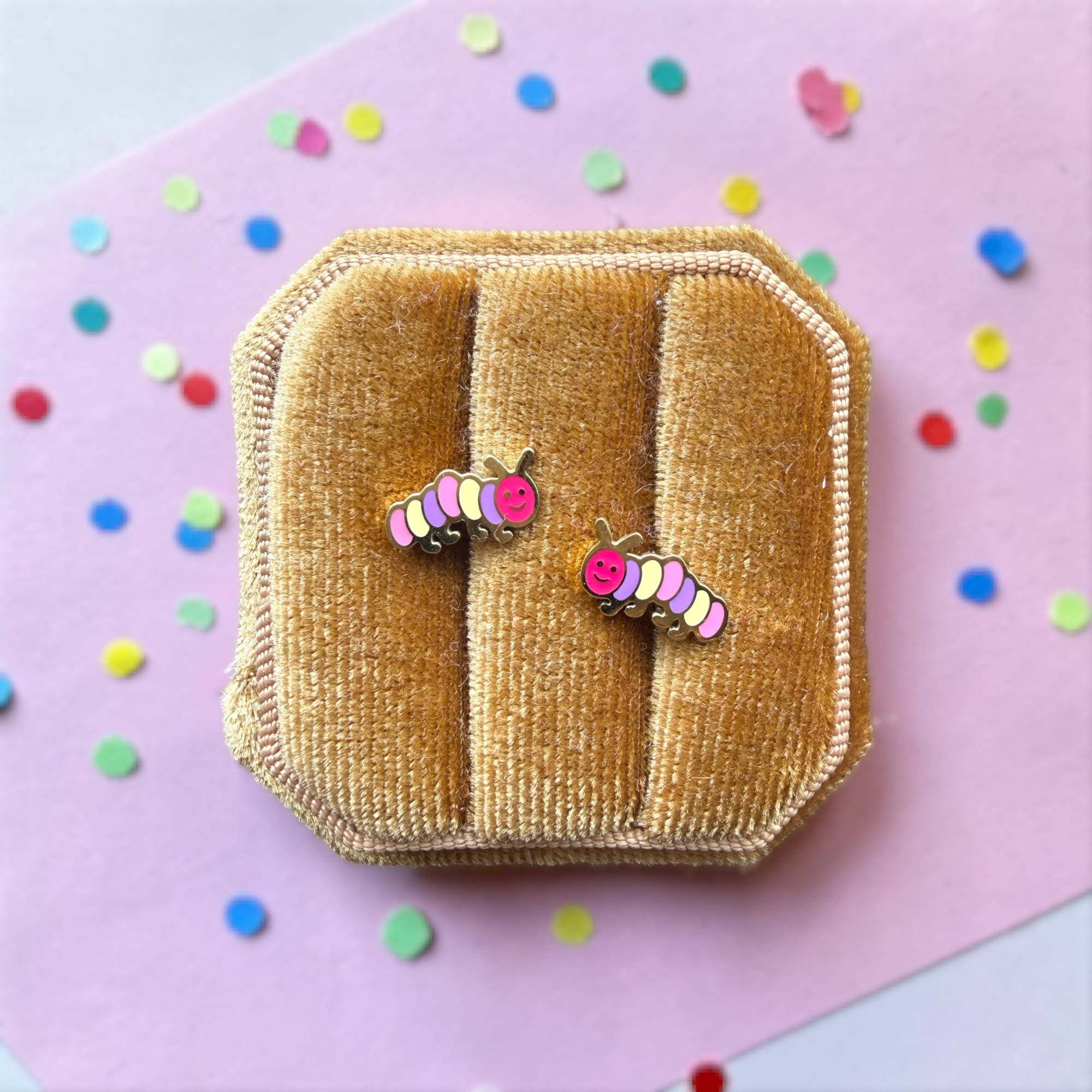 Caterpillar Screwback Stud Earrings