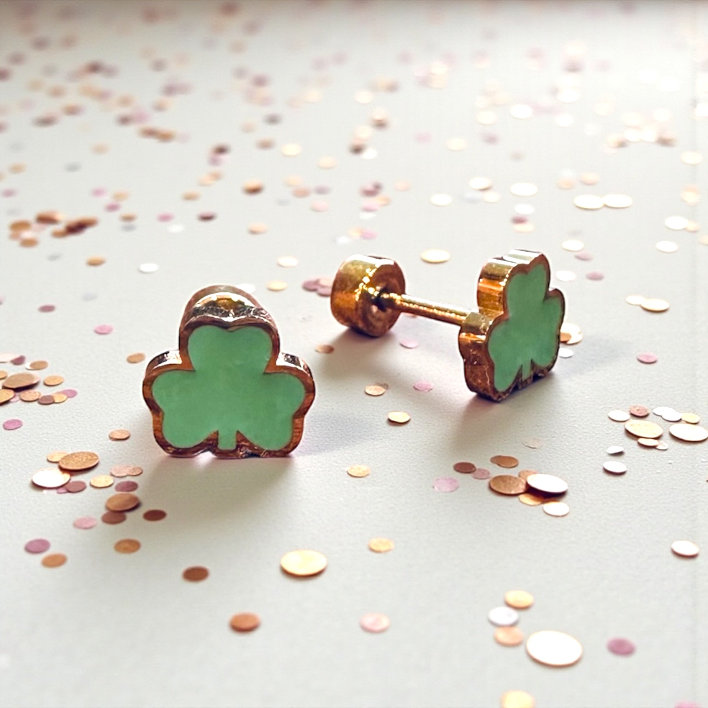 Shamrock Screwback Studs