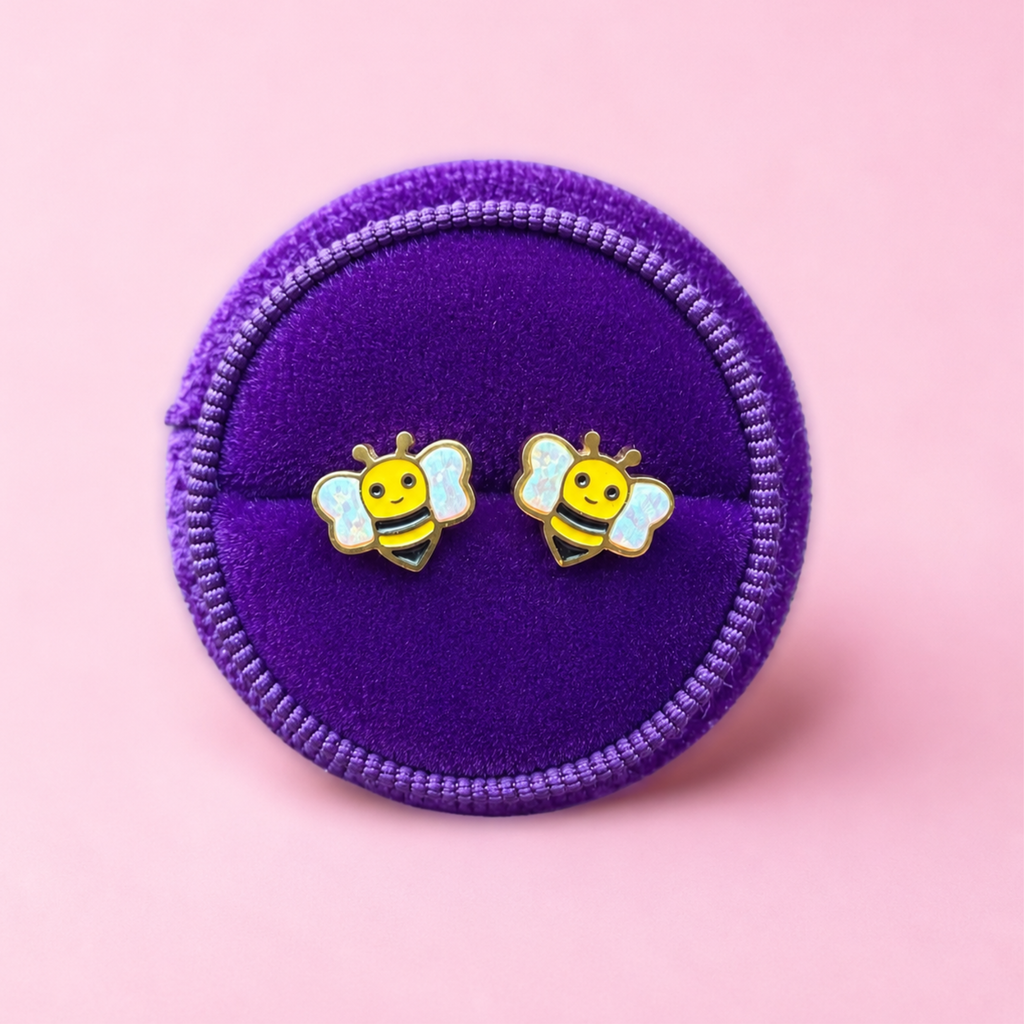 Bee Screwback Stud Earrings