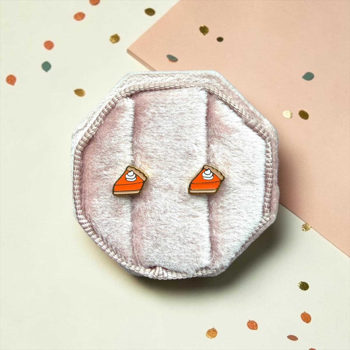 Pumpkin Pie Screwback Stud Earrings