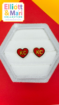 KC Heart Studs