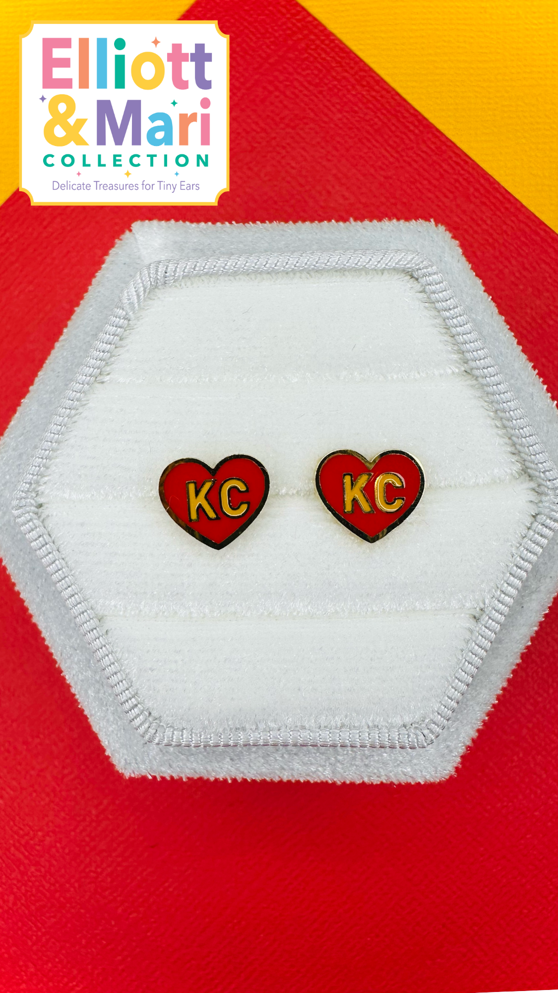 KC Heart Studs
