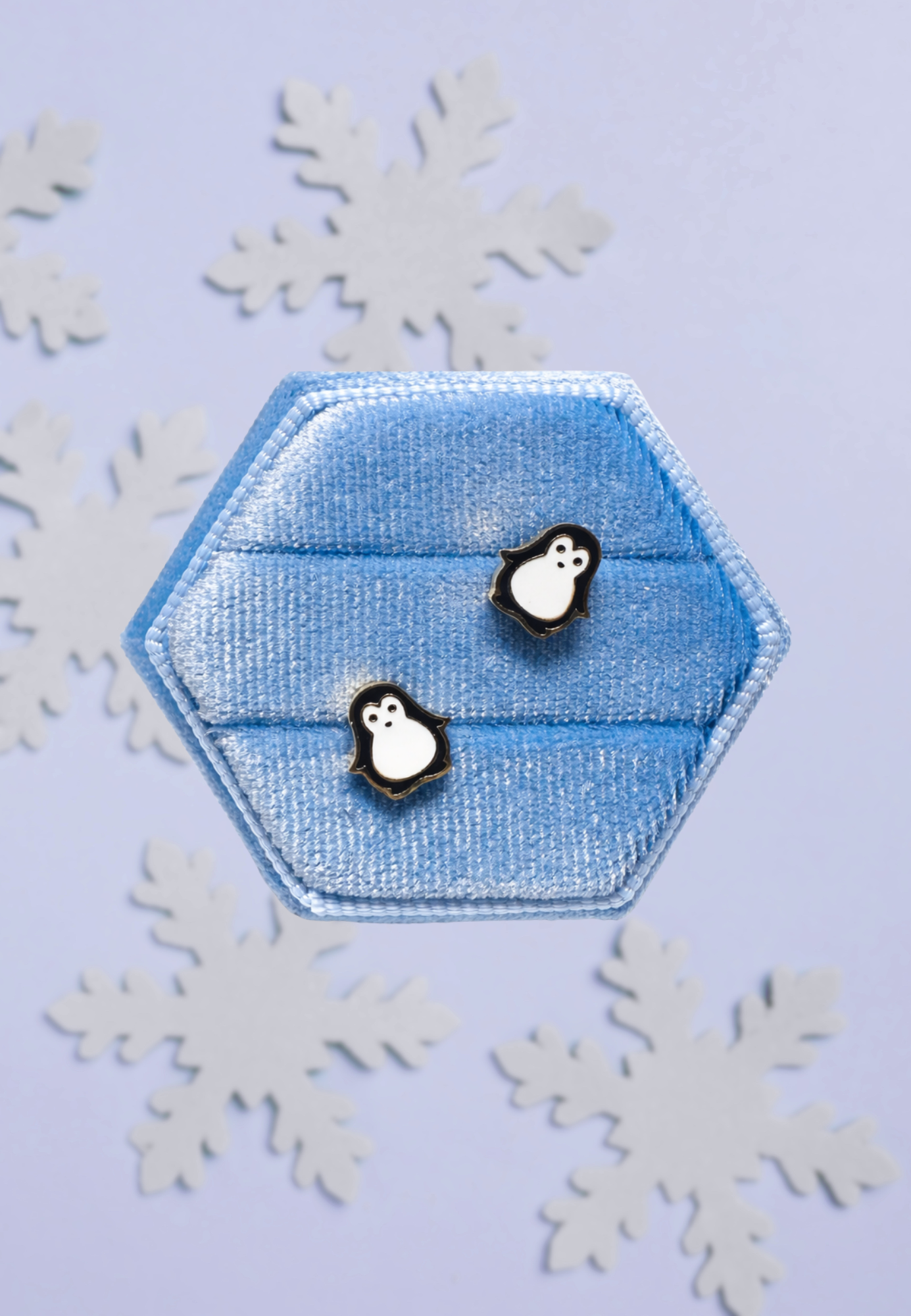 Penguin Stud Screwback Earring