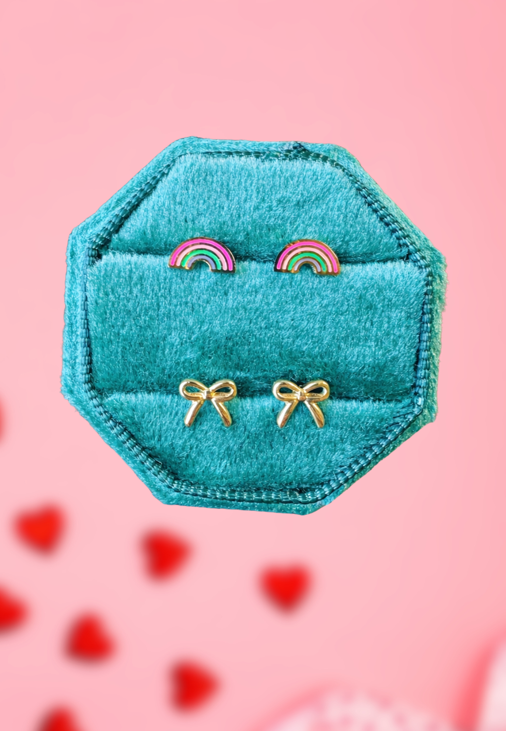 Gold Bow Screwback Studs